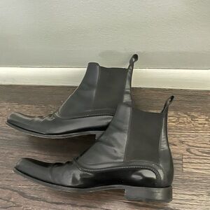 Dolce & Gabbana Black Leather Chelsea Boots